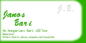 janos bari business card